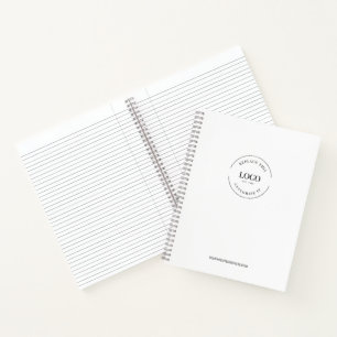 Simple Large Minimalist Custom Logo Branded Notebook