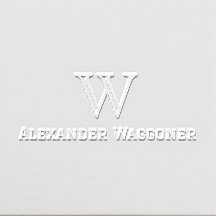 Simple Large Single Initial Monogram with Name