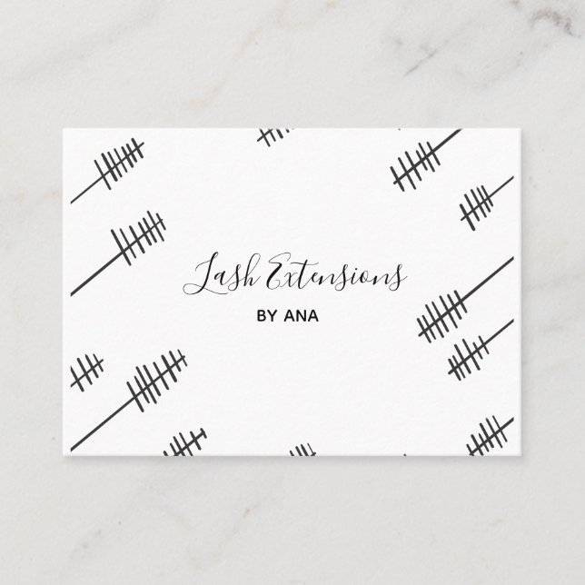 Simple Lash Extension Wands Business Card (Front)