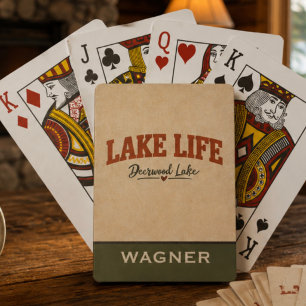 Simple last name Deerwood Lake Poker Cards
