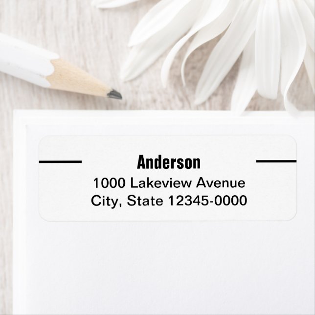 Simple Last Name Return Address Label (Insitu)
