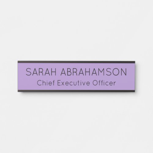 Simple Lavendar Purple Name Plate _ Door Sign