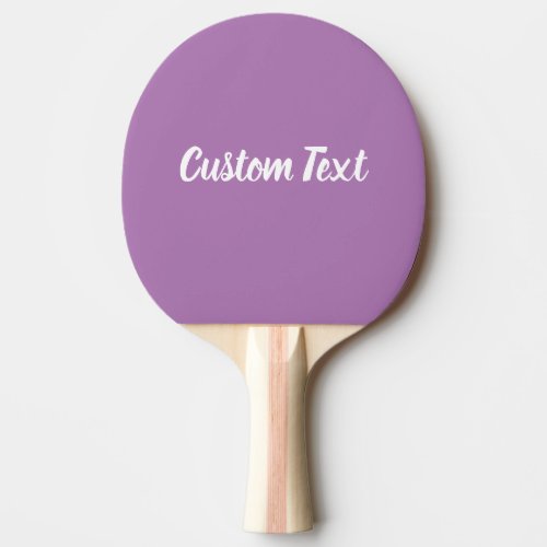 Simple Lavender and White Script Text Template Ping Pong Paddle