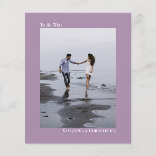 Simple Lavender BUDGET Wedding Photo Invitation