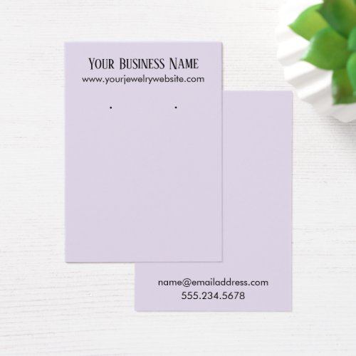 Simple Lavender Earring Holder Display Cards