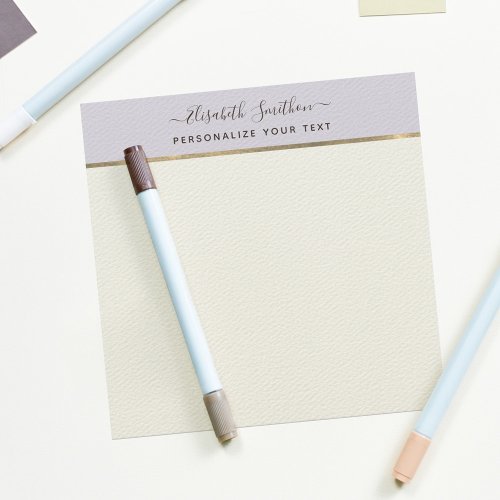 Simple Lavender  Gold Minimal Personal Stationery Note Card