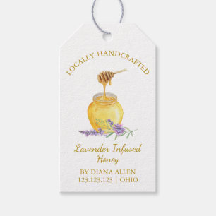 Simple Lavender Infused Honey Hang Tag l White