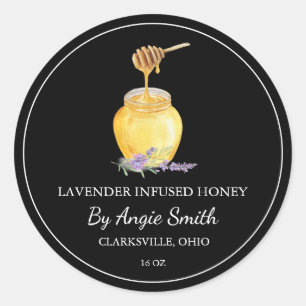 Simple Lavender Infused Honey Label