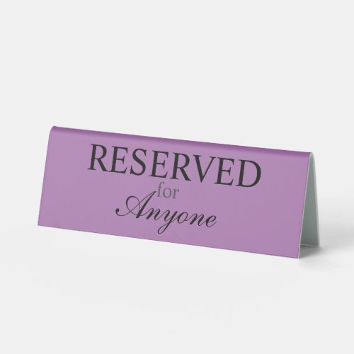 Simple Lavender Lilac  Table Tent Sign