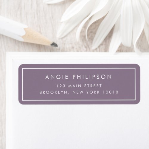 Simple Lavender Modern Return Address Label