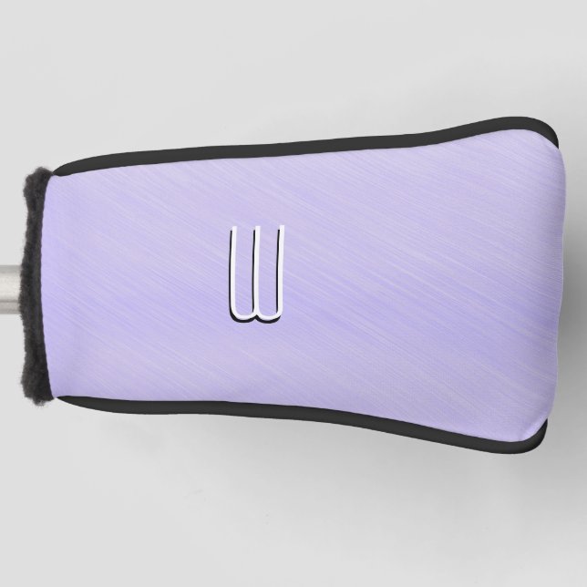 Simple Lavender Personal Initial Golf Head Cover (Front)