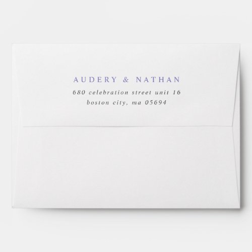 Simple Lavender Purple Address Envelope