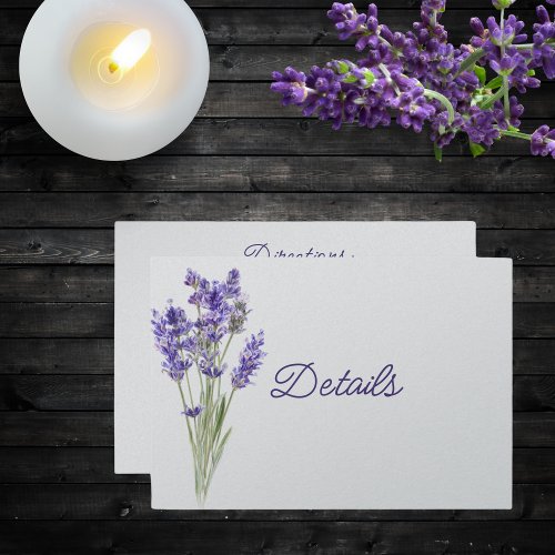 Simple Lavender Sprigs Wedding Details 