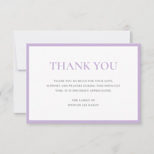 Simple Lavender Traditional Sympathy Funeral