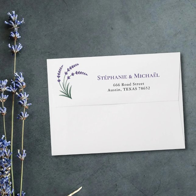 Simple Lavender Wedding Envelope (Simple Lavender Wedding Envelope)