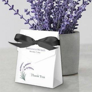 Simple Lavender Wedding Favor Boxes