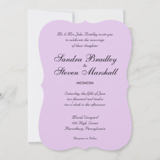Simple Lavender Wedding Invitations