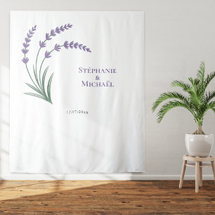 Simple Lavender Wedding Photo Booth Backdrop