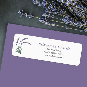 Simple Lavender Wedding Return Address Label