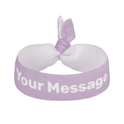 Simple Lavender  White Your Message Text Template Elastic Hair Tie