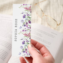Simple Lavender Wildflowers Custom Bookmarks