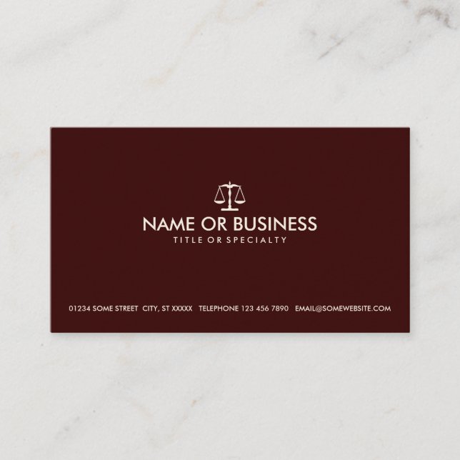 simple law business card (Front)