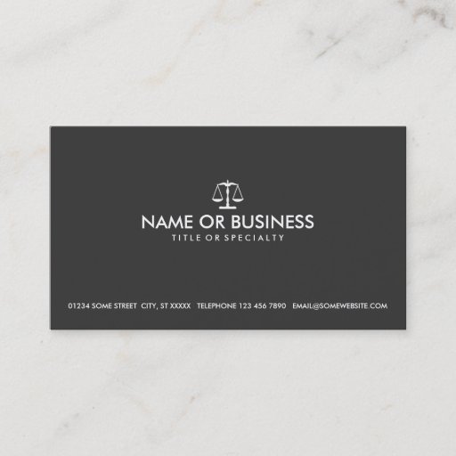 Customizable simple law business card templates