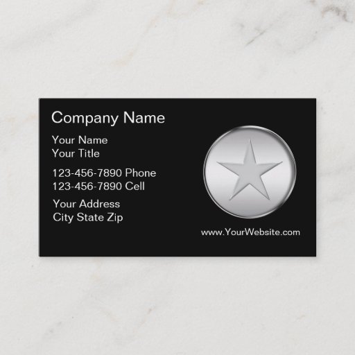 Customizable Simple Law Enforcement Business Card