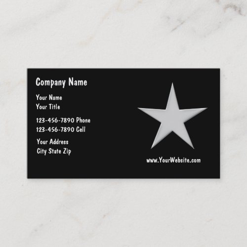 Simple Law Enforcement Business Cards