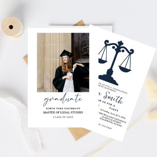 Simple Law University Graduation Party Invitation