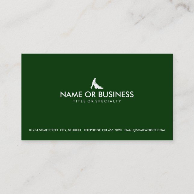 simple lawn mowing business card (Front)