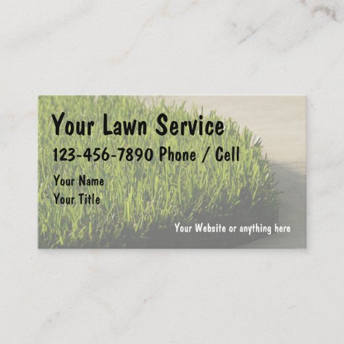 Simple Lawn Mowing Services Business Card