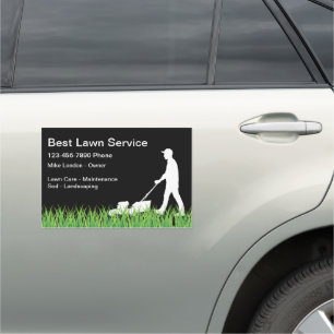 Simple Lawn Service Car Magnetic Car Magnets