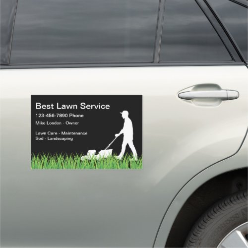 Simple Lawn Service Car Magnetic Car Magnets