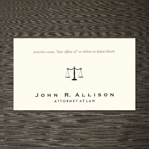 Customizable Simple and Sophisticated Attorney Ivory Business Card Template