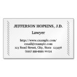 [ Thumbnail: Simple Lawyer Magnetic Business Card ]