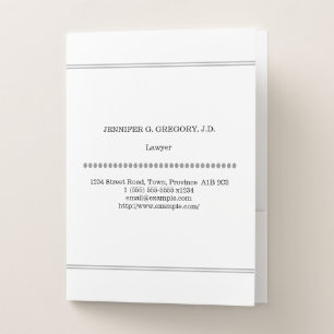 Simple Lawyer Pocket Folder