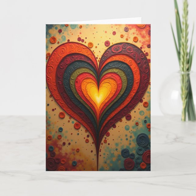 Simple Layered Heart Love Card (Front)