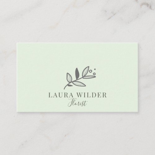 Simple Leaf Florist  Business Card