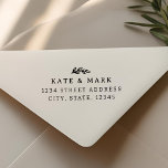 Simple Leaf Wedding Return Address Rubber Stamp<br><div class="desc">Custom-designed return address stamp featuring modern rustic leaf design.</div>