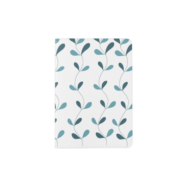 Simple, leafy design by Madiklemm Passport Holder (Front)