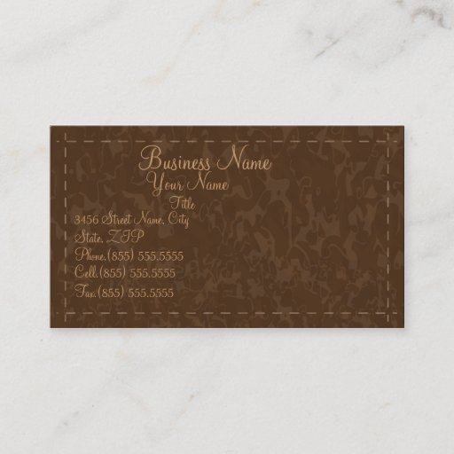 Customizable Simple Leather Business Card