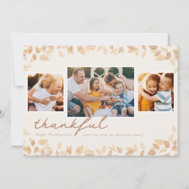 Simple leaves card (Front)