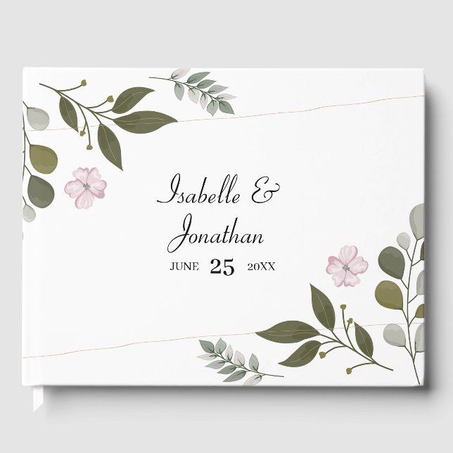 Simple Leaves  Guest Book (Front)