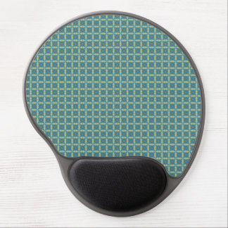 Simple leaves pattern in blue gel mouse pad