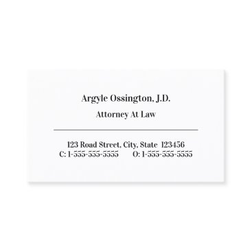 Simple, Legal Professional Business Card Simple, Legal Professional Business Card