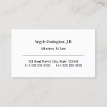 [ Thumbnail: Simple, Legal Professional Business Card ]