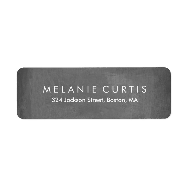 Simple Legible Chalkboard Return Address Label (Front)