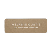 Simple Legible Kraft Effect Return Address Label