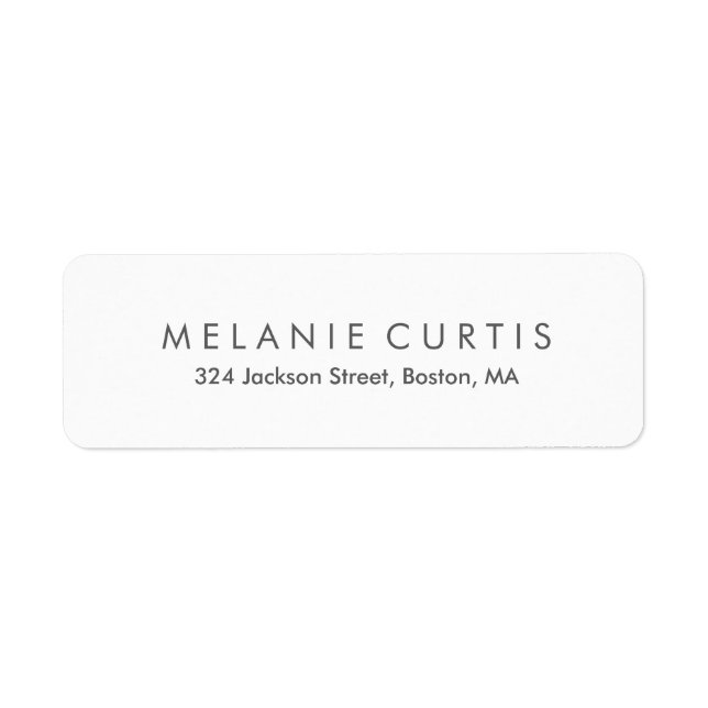 Simple Legible Return Address Label (Front)